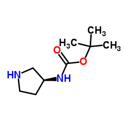 (S)-3-叔丁氧羰基氨基吡咯烷结构式