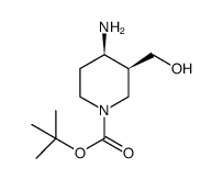 tert-butyl (3S,4R)-4-amino-3-(hydroxymethyl)piperidine-1-carboxylate Structure