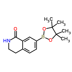 7-(4,4,5,5-tetramethyl-1,3,2-dioxaborolan-2-yl)-3,4-dihydroisoquinolin-1(2H)-one structure