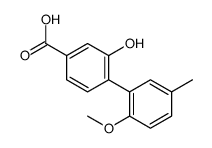 3-hydroxy-4-(2-methoxy-5-methylphenyl)benzoic acid Structure