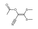 1-cyano-2,2-bis(methylthio)vinyl acetate结构式