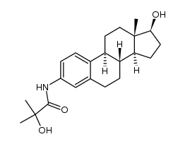 2-hydroxy-N-(17-hydroxyestra-1,3,5(10)-estratrien-3-yl)-2-methylpropionamide结构式