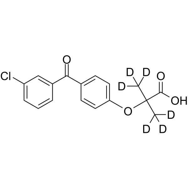 3-Chloro Fenofibric acid-d6 Structure