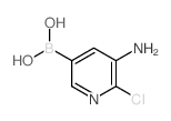 (5-氨基-6-氯吡啶-3-基)硼酸结构式