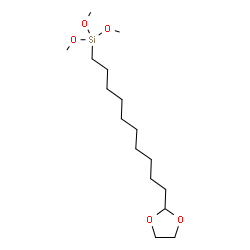 10-(1,3-dioxolan-2-yl)decyl-trimethoxysilane Structure