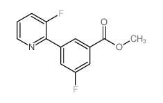 3-氟-5-(3-氟吡啶-2-基)苯甲酸甲酯结构式