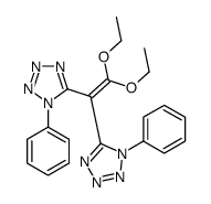 5-[2,2-diethoxy-1-(1-phenyltetrazol-5-yl)ethenyl]-1-phenyltetrazole Structure