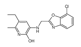 3-[(7-chloro-1,3-benzoxazol-2-yl)methylamino]-5-ethyl-6-methyl-1H-pyridin-2-one Structure