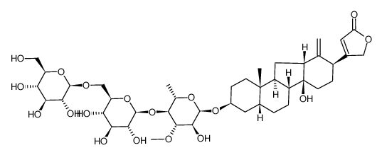 thevetiogenin-β-gentiobiosyl-(1->4)-α-L-thevetoside Structure