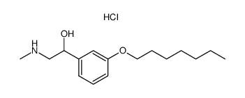 1-(3-heptyloxyphenyl)-2-methylaminoethanol chlorhydrate结构式