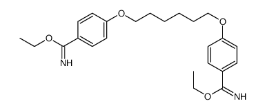 ethyl 4-[6-[4-(C-ethoxycarbonimidoyl)phenoxy]hexoxy]benzenecarboximidate Structure