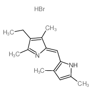 1H-Pyrrole,2-[(4-ethyl-3,5-dimethyl-2H-pyrrol-2-ylidene)methyl]-3,5-dimethyl-,hydrobromide (1:1) Structure