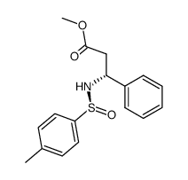 (SS,3R)-(+)-methyl 3-[N-(p-toluenesulfinyl)amino]-3-(phenyl)propanoate Structure