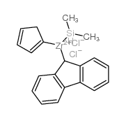 二甲基硅烷基(环戊二烯)(9-芴基)二氯化锆结构式