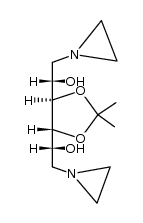 1,6-bis-aziridin-1-yl-O3,O4-isopropylidene-1,6-dideoxy-D-mannitol结构式