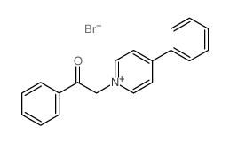 Pyridinium,1-(2-oxo-2-phenylethyl)-4-phenyl-, bromide (1:1)结构式