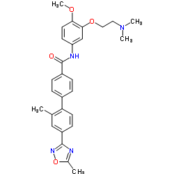 N-[3-[2-(二甲基氨基)乙氧基]-4-甲氧基苯基]-2'-甲基-4'-(5-甲基-1,2,4-恶二唑-3-基)-[1,1'-联苯]-4-甲酰胺结构式