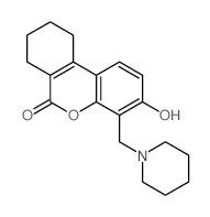 3-hydroxy-4-(piperidin-1-ylmethyl)-7,8,9,10-tetrahydrobenzo[c]chromen-6-one结构式