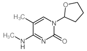 5-methyl-4-methylamino-1-(oxolan-2-yl)pyrimidin-2-one结构式