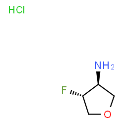 反式-4-氟四氢呋喃-3-胺盐酸盐结构式