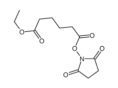 6-O-(2,5-dioxopyrrolidin-1-yl) 1-O-ethyl hexanedioate结构式