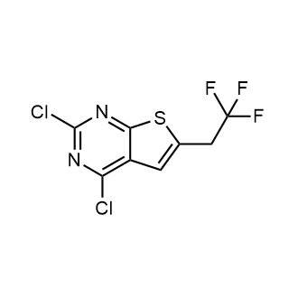 2,4-二氯-6-(2,2,2-三氟乙基)噻吩并[2,3-d]嘧啶结构式