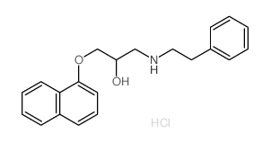 1-naphthalen-1-yloxy-3-(2-phenylethylamino)propan-2-ol,hydrochloride Structure