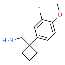 (1-(3-fluoro-4-methoxyphenyl)cyclobutyl)methanamine hydrochloride Structure