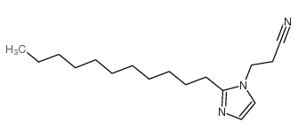 1-(2-氰乙基)-2-十一烷基咪唑结构式