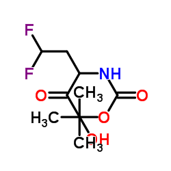 2-((tert-butoxycarbonyl)amino)-4,4-difluorobutanoic acid Structure
