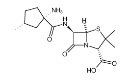 6β-((1Ξ)-1-amino-3ξ-methyl-cyclopentane-r-carbonylamino)-penicillanic acid Structure