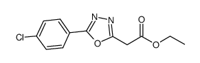 ethyl 2-(5-(4-chlorophenyl)-1,3,4-oxadiazol-2-yl)acetate结构式