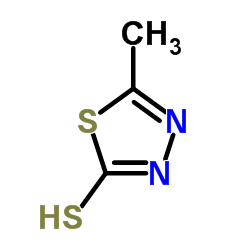 2-巯基-5-甲基-1,3,4-噻二唑结构式