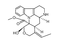 (7aS,9E)-9-Ethylidene-5,6,7,7aα,8,8aα,9,10-octahydro-12β-hydroxyindolo[3,2,1-ij]pyrano[3,4-b][1,5]naphthyridine-12aα(12H)-carboxylic acid methyl ester Structure