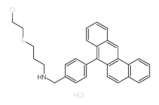 N-[(4-benzo[a]anthracen-7-ylphenyl)methyl]-3-(2-chloroethylsulfanyl)propan-1-amine,hydrochloride结构式