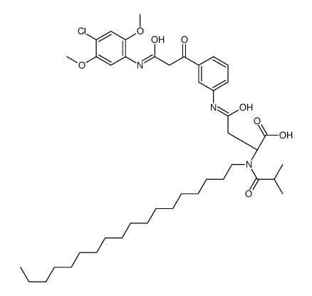 N-[3-[3-[(4-chloro-2,5-dimethoxyphenyl)amino]-1,3-dioxopropyl]phenyl]-N2-(2-methylpropionyl)-N2-octadecyl-L-asparagine Structure