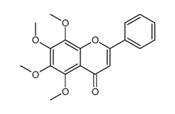5,6,7,8-tetramethoxy-2-phenylchromen-4-one结构式