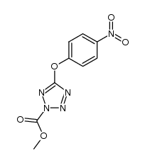 2-methoxycarbonyl-5-(4'-nitrophenyloxy)tetrazole结构式