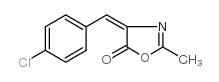 4-(4-氯-亚苄基)-2-甲基-4H-噁唑-5-酮结构式