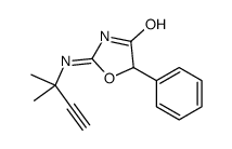2-[(1,1-Dimethyl-2-propynyl)amino]-5-phenyl-2-oxazolin-4-one结构式