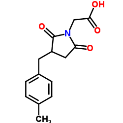 [3-(4-Methylbenzyl)-2,5-dioxo-1-pyrrolidinyl]acetic acid结构式