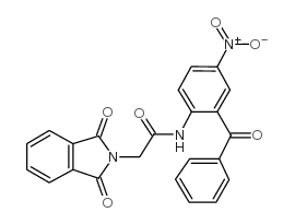N-(2-苯甲酰基-4-硝基苯基)-1,3-二氢-1,3-二氧代-2H-异吲哚-2-乙酰胺结构式