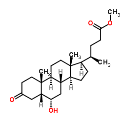 (5β,6α)-6-Hydroxy-3-oxo-cholan-24-oic Acid Methyl Ester结构式