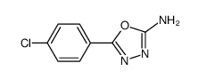 5-(4-氯苯基)-[1,3,4]噁二唑-2-甲胺结构式