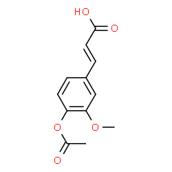 trans-4-Acetoxy-3-methoxycinnamic acid结构式