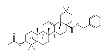 (4aS,6aS,6bR,10S,12aR)-benzyl 10-acetoxy-2,2,6a,6b,9,9,12a-heptamethyl-1,2,3,4,4a,5,6,6a,6b,7,8,8a,9,10,11,12,12a,12b,13,14b-icosahydropicene-4a-carboxylate结构式