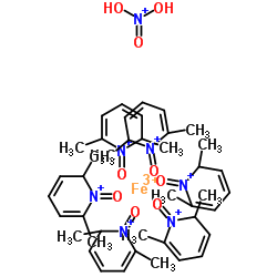 dihydroxy-oxo-azanium; 2,6-dimethyl-6H-pyridine 1-oxide; iron(+3) cation Structure