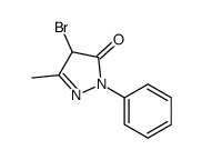 4-bromo-5-methyl-2-phenyl-4H-pyrazol-3-one Structure