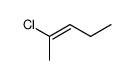 (E)-2-chloro-pent-2-ene结构式