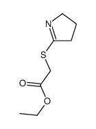 ethyl 2-(3,4-dihydro-2H-pyrrol-5-ylsulfanyl)acetate结构式